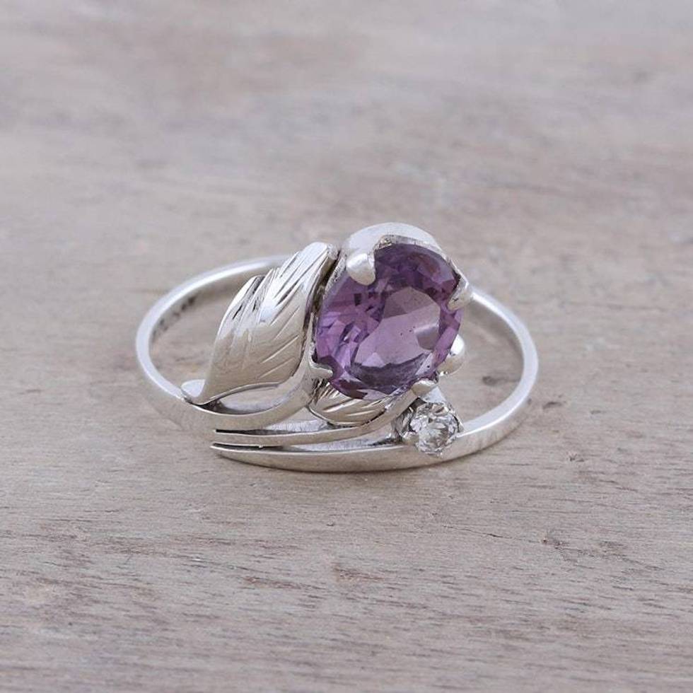 2.5-Carat Amethyst Cocktail Ring from India 'Lavender Charm'