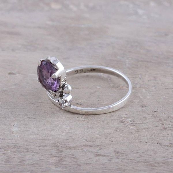 Alternate image for 2.5-Carat Amethyst Cocktail Ring from India Lavender Charm
