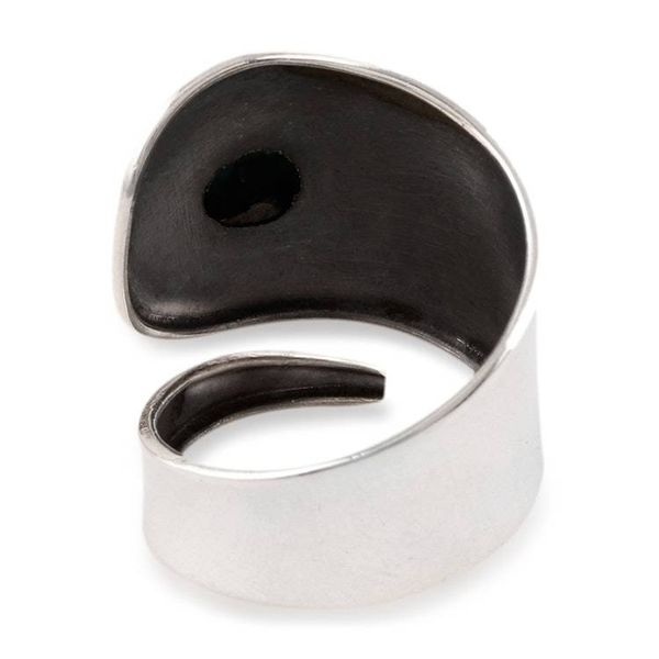 Alternate image for Composite Turquoise and Sterling Silver Wrap Ring Silver Spoon
