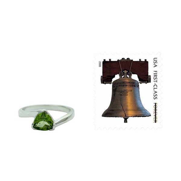 Alternate image for Solitaire Peridot Ring Crafted in Sterling Silver Scintillating Jaipur