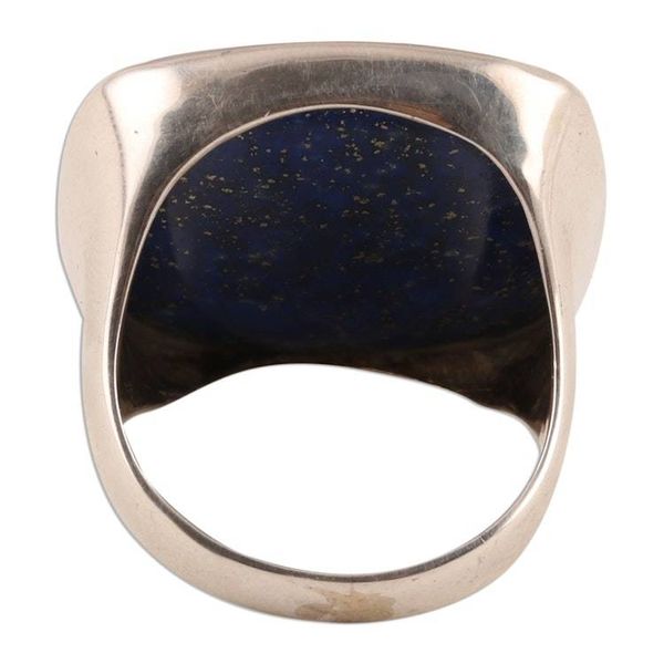 Alternate image for Mens 7-Carat Lapis Lazuli Ring from India Bold and Blue