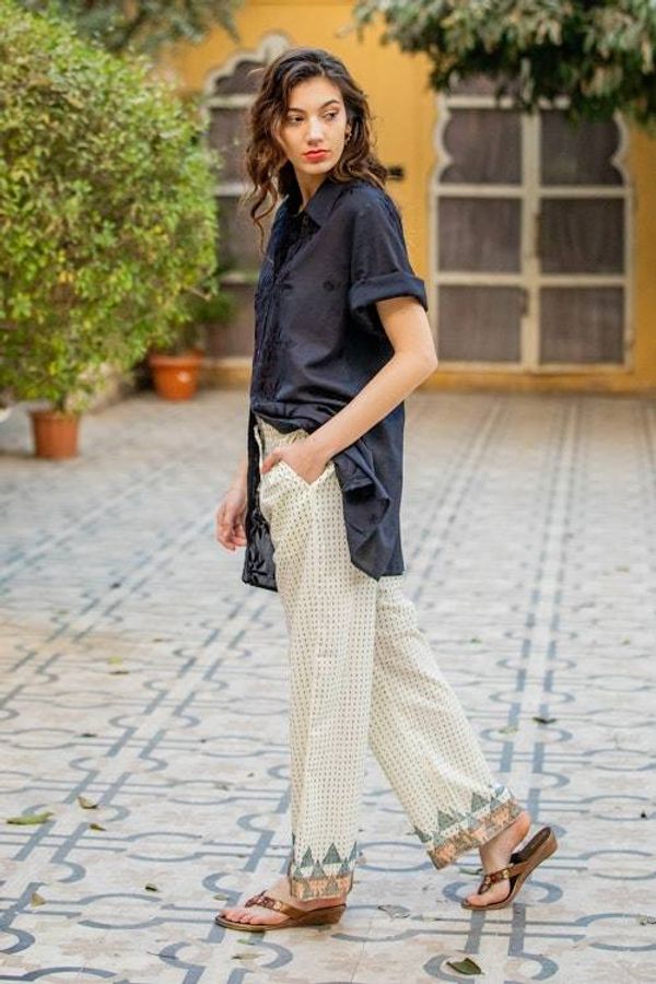 Alternate image for Block-Printed Cotton Pants from India Summer Elegance