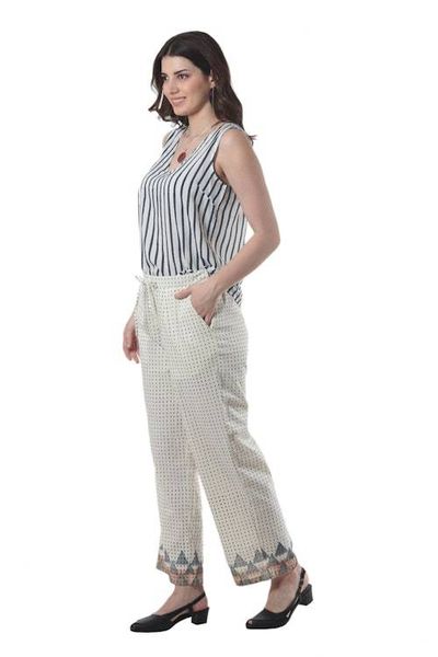 Alternate image for Block-Printed Cotton Pants from India Summer Elegance