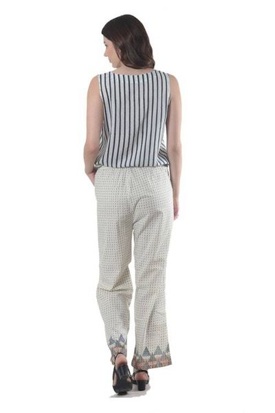 Alternate image for Block-Printed Cotton Pants from India Summer Elegance