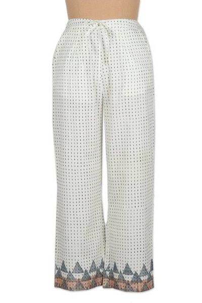 Alternate image for Block-Printed Cotton Pants from India Summer Elegance