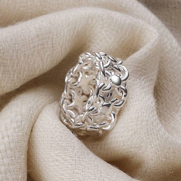 Alternate image for Sterling silver band ring Lives Entwined