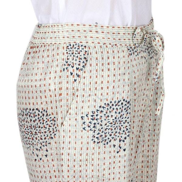 Alternate image for Hand Block Printed Ivory Cotton Pants Mumbai Muse