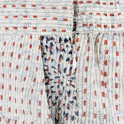 Alternate image for Hand Block Printed Ivory Cotton Pants Mumbai Muse