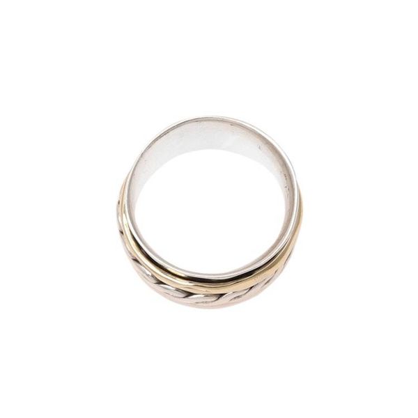 Alternate image for Twist Pattern Sterling Silver Spinner Ring from India Rotating Twist