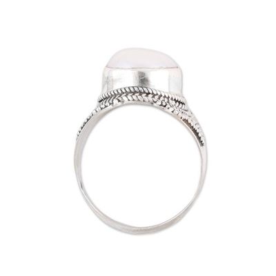 Alternate image for Cultured Freshwater Pearl and Sterling Silver Cocktail Ring Pearl Glamour