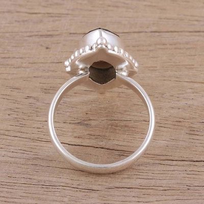 Alternate image for Handmade Smoky Quartz 925 Sterling Silver Cocktail Ring Dusky Haze