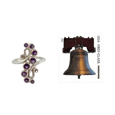 Alternate image for Handcrafted Silver Statement Cocktail Ring with 8 Amethysts Wisteria Tendrils