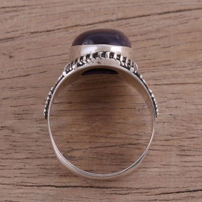 Alternate image for Sterling Silver and Amethyst Cocktail Ring from India Twilight Cascade