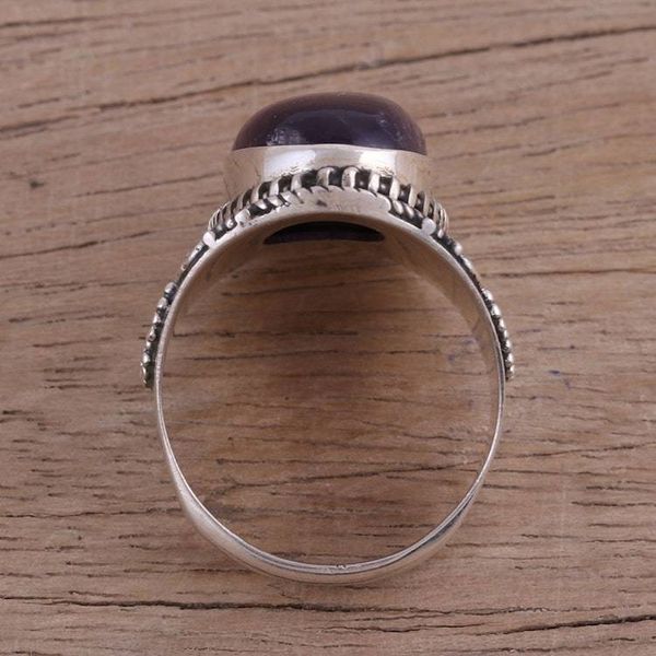Alternate image for Sterling Silver and Amethyst Cocktail Ring from India Twilight Cascade
