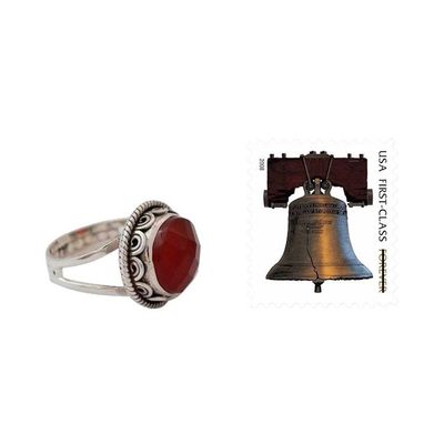 Alternate image for Fair Trade Jewelry Sterling Silver Ring with Carnelian  Passionate Kiss