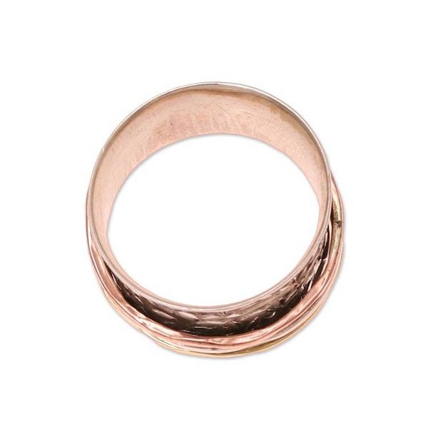 Alternate image for Floral Sterling Silver Spinner Ring from India Floral Rush