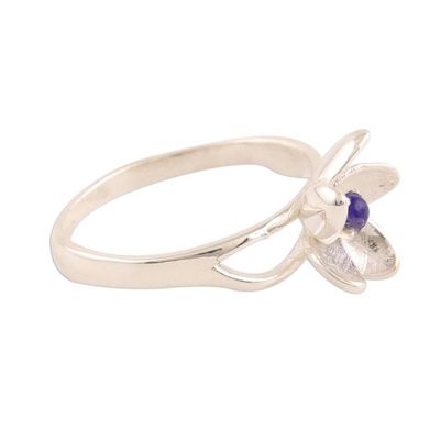 Alternate image for Floral Lapis Lazuli Cocktail Ring from India Lapis Flower