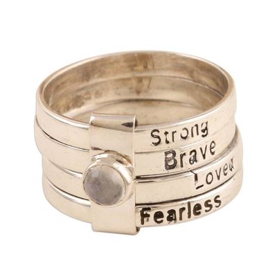 Alternate image for Sterling Silver Inspirational Cocktail Ring Balanced Inspiration