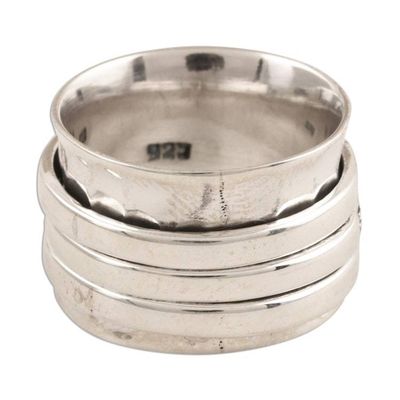 Alternate image for Sterling Silver Meditation Spinner Ring Love Faith Hope Spiritual Gifts
