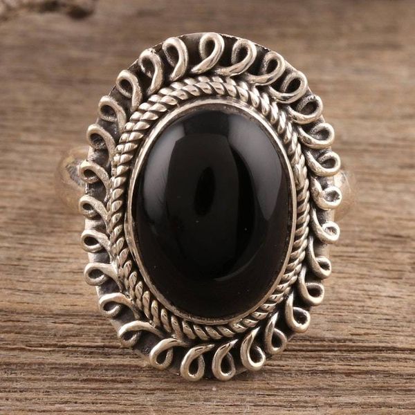 Alternate image for Onyx cocktail ring Black Majesty