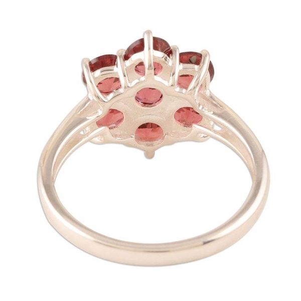 Alternate image for Floral Garnet Cocktail Ring from India Treasured Flower