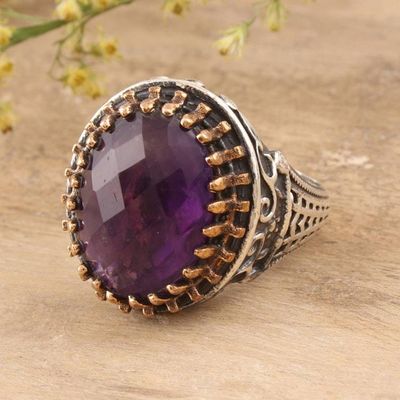 Primary image for 10.5-Carat Amethyst Single-Stone Ring from India Lilac Gleam