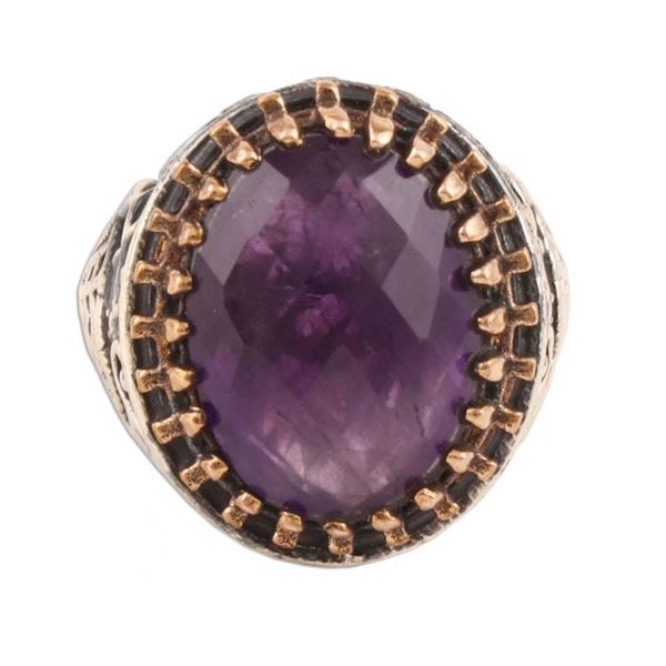 Alternate image for 10.5-Carat Amethyst Single-Stone Ring from India Lilac Gleam
