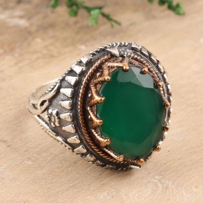 Primary image for 6-Carat Green Onyx Single-Stone Ring from India Verdant Crown