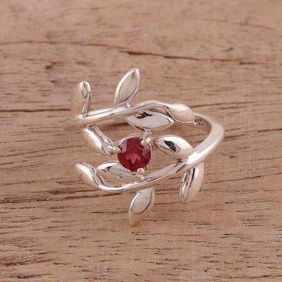 Primary image for 925 Sterling Silver Garnet Cocktail Ring from India Crimson Branches