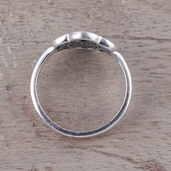Alternate image for Geometric Sterling Silver Cocktail Ring from India Floral Illusion