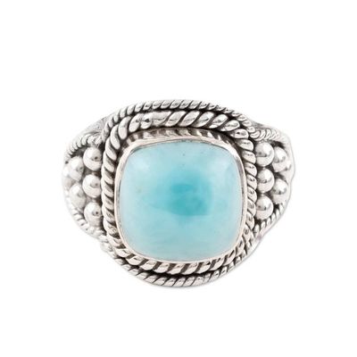 Alternate image for Sky Blue Larimar Cocktail Ring from India Limitless Beauty