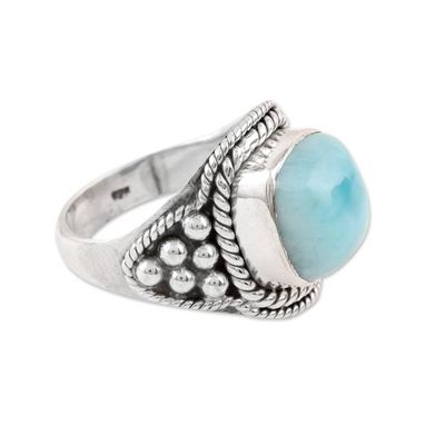 Alternate image for Sky Blue Larimar Cocktail Ring from India Limitless Beauty