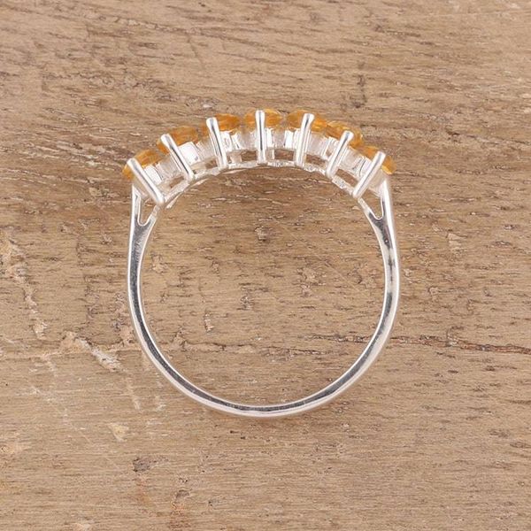 Alternate image for 2-Carat Citrine Band Ring from India Golden Array