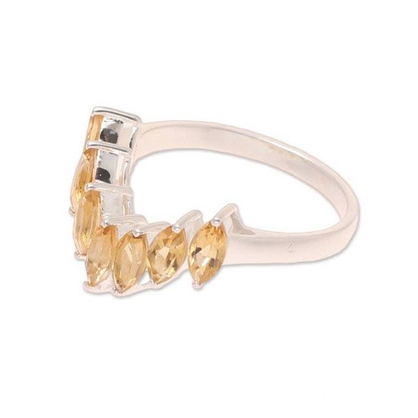 Alternate image for 2-Carat Citrine Band Ring from India Golden Array