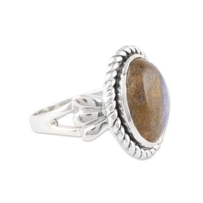 Alternate image for Oval Labradorite Cocktail Ring from India Aurora Charm