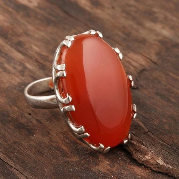 Alternate image for Carnelian and Sterling SIlver Cocktail Ring Fiery Pool