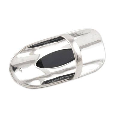 Alternate image for Butterfly-Motif Black Onyx Cocktail Ring Butterfly Black Magic