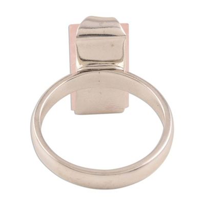 Alternate image for 3-Carat Rose Quartz Cocktail Ring from india Glorious Crystal