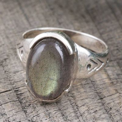 Primary image for Handmade Labradorite and Sterling Silver Cocktail Ring Mysterious Waters