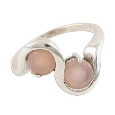 Alternate image for Faceted Pink Chalcedony Cocktail Ring Pink Times Two