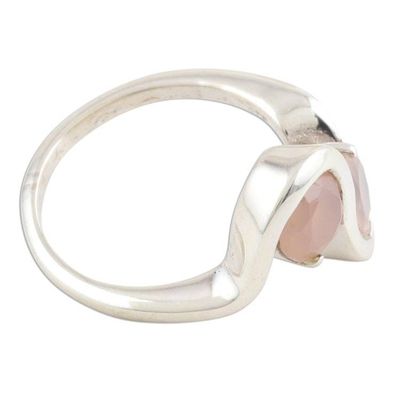 Alternate image for Faceted Pink Chalcedony Cocktail Ring Pink Times Two