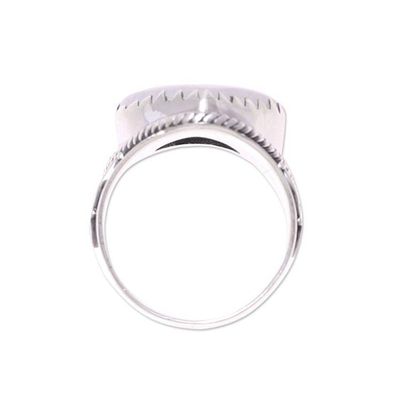 Alternate image for Teardrop Rainbow Moonstone and Sterling Silver Cocktail Ring Gorgeous Glacier