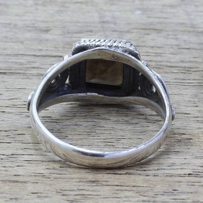 Alternate image for Smoky Quartz and Sterling Silver Cocktail Ring Mystic Magic