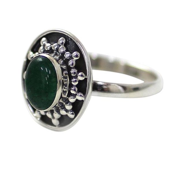 Alternate image for Sterling Silver Green Quartz Cocktail Ring from India Misty Sun