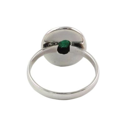 Alternate image for Sterling Silver Green Quartz Cocktail Ring from India Misty Sun