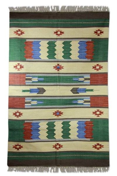 Alternate image for Cotton rug 4x6 Pine Forest