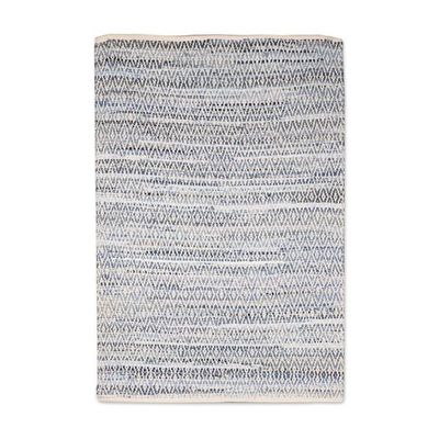 Alternate image for Diamond Pattern Recycled Cotton Area Rug from India 3x4.5 Diamond Intricacy