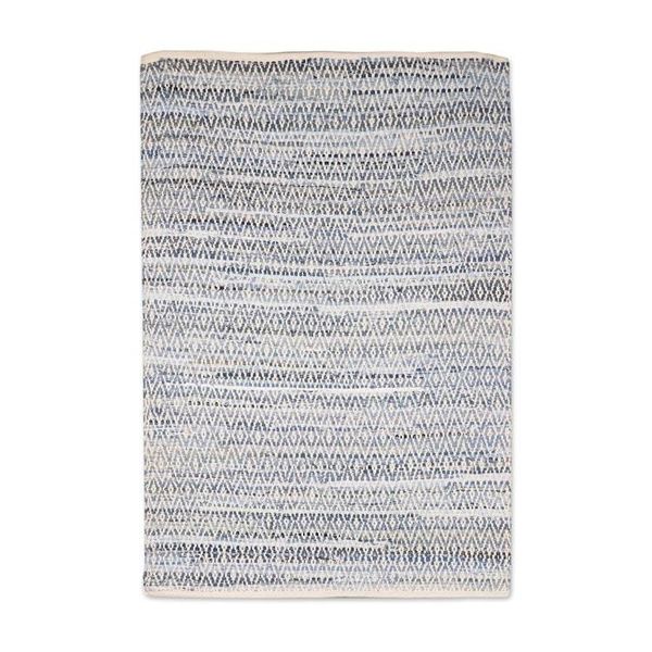Alternate image for Diamond Pattern Recycled Cotton Area Rug from India 3x4.5 Diamond Intricacy