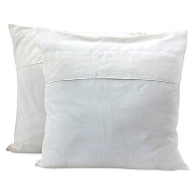 Alternate image for Cotton Cushion Covers with Acrylic Tree Embroidery Pair Tree of Life