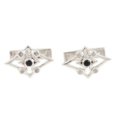 Alternate image for Mens Onyx and White Topaz Cufflinks Jubilee